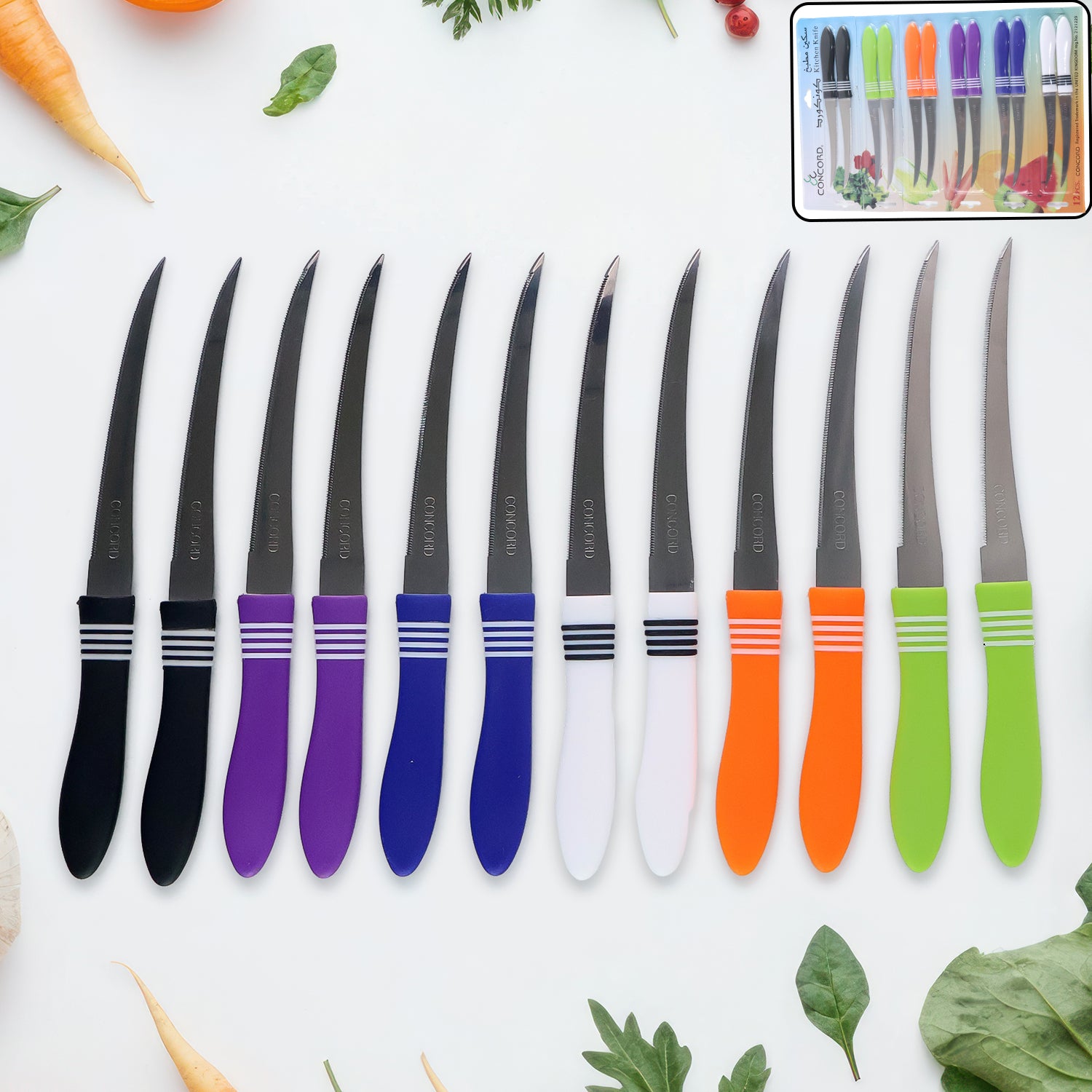Stainless Steel Multipurpose Serrated Knife Set (12 Pc) Stainless Steel Multipurpose Serrated Knife Set (12 Pc)